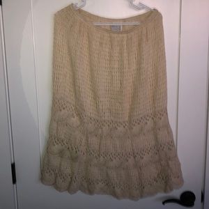 Midi crochet skirt